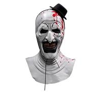 YSOCKS 50 x 35 x 35 cm Horreur Terrifier Art The Clown Masque Cosplay Creepy Bloody Demon Evil Joker Chapeau Latex Casque Halloween