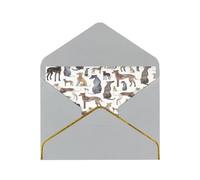 YsoLda Cartes de vœux Cartes avec enveloppes, Cartes de vœux en papier nacré, Cartes de remerciement,Lévriers Wippets et chiens Lurcher