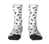 YsoLda Chaussettes d'équipage, chaussettes de sport de nouveauté décontractées, chaussettes de compression amusantes de 40CM de long pour unisexe,Insectes Fourmis