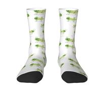 YSOLDA Chaussettes d'équipage, chaussettes de sport de nouveauté décontractées, chaussettes de compression amusantes de 40CM de long pour unisexe,Sauterelle