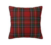 YsoLda Housse de Coussin décorative, taie d'oreiller Douce, 40x40 cm, pour canapé de Chambre à Coucher, Plaid Tartan Stewart