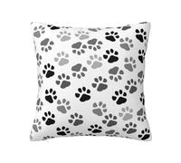YsoLda Housse de Coussin décorative, taie d'oreiller Douce, 40x40 cm, pour Chambre à Coucher, canapé, imprimé Patte de Chien