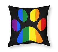 YsoLda Housse de Coussin, taie d'oreiller décorative, Housses de Coussin Douces 45x45 cm pour canapé de Chambre à Coucher, fierté de Patte LGBT