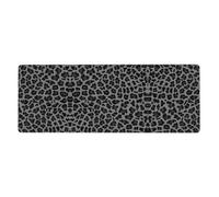 YsoLda Tapis de Souris, Grand Tapis de Souris de Jeu 11,8 x 31,5 Pouces, Tapis de Souris pour Clavier pour Le Bureau à Domicile,Léopard Gris et Noir