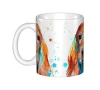 YsoLda Tasse, tasse en céramique tasse à café tasse à thé adaptée au bureau de restaurant de cuisine 330 ml,Mignon Art Cocker Spaniel Chien Cool