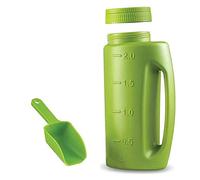 Ysoom Petit épandeur 2 L Petit Flacon d'épandage avec Pelle Récipient à Gravier réglable et épandeur Manuel pour Sable, sel, Gravier, Engrais, graines