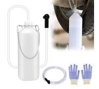 YSOOUA Réservoir de Liquide de Frein Bouteille de récupération de Liquide de Frein 1L Bouteille de Purgeur de Frein Purge de Circuit de Freinage avec Tuyau de 60cm et Adaptateur en Caoutchouc