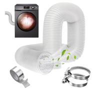 YSOOUA Tuyau d'évacuation 100mm Tuyau d'Evacuation Flexible en Aluminium PVC 3 m Long avec 2 Colliers de Serrage Tube de Ventilation pour Extracteur d'Air, Climatisation, Sèche-linge (100mm 3Mètres)