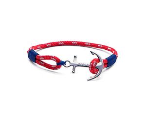 Ysora Tom Hope Pulsera TM00 Rojo Plateado Azul Unisexe, taille unique, Métal non précieux, No Gemstone