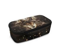 Yspwyqan Grande trousse à crayons en toile avec motif magnifiquement imprimé pour garçons - Grande trousse à outils pour l'école, le collège, le bureau, les enfants, Star Wolf., Taille unique