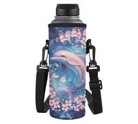 Yspwyqan Porte-bouteille d'eau avec bandoulière douce et bandoulière rembourrée en polyester de 1,2 l - Léger - Cadeau idéal pour vos amis, épouse, parents et personnes âgées, Fleurs de cerisier