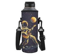 Yspwyqan Sac de transport pour bouteille d'eau avec belle impression pour bouteille d'eau isotherme en polyester avec bandoulière douce Accessoires pour bouteille d'eau, Imprimé astronaute, M
