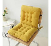 YSPZDQ Coussin pour Chaise de Jardin, Rocking Chair et Fauteuil Extérieur avec Dossier, Bretelles, Doux et Épais en Chenil Lavable, pour Bureau, Salle à Manger et Jardin(Yellow)