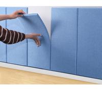 YSPZDQ Panneaux Muraux Anti-Collision Auto-Adhésifs, 3D Coussin Mural Épaissi Souple, Velours Insonorisant Résistant à l'Humidité, Décoration pour Salon & Chambre(Blue,30 x 60 cm 5pcs)