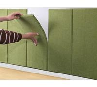 YSPZDQ Panneaux Muraux Anti-Collision Auto-Adhésifs, 3D Coussin Mural Épaissi Souple, Velours Insonorisant Résistant à l'Humidité, Décoration pour Salon & Chambre(Green,30 x 60 cm 10pcs)
