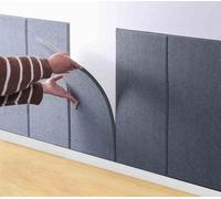 YSPZDQ Panneaux Muraux Anti-Collision Auto-Adhésifs, 3D Coussin Mural Épaissi Souple, Velours Insonorisant Résistant à l'Humidité, Décoration pour Salon & Chambre(Dark Gray,30 x 60 cm 15pcs)