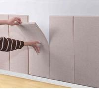 YSPZDQ Panneaux Muraux Anti-Collision Auto-Adhésifs, 3D Coussin Mural Épaissi Souple, Velours Insonorisant Résistant à l'Humidité, Décoration pour Salon & Chambre(Light Brown,30 x 60 cm 5pcs)