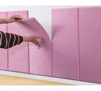 YSPZDQ Panneaux Muraux Anti-Collision Auto-Adhésifs, 3D Coussin Mural Épaissi Souple, Velours Insonorisant Résistant à l'Humidité, Décoration pour Salon & Chambre(Pink,30 x 60 cm 10pcs)