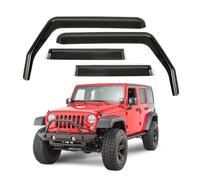YSQHSODS Deflecteurs pour Jeep pour Wrangler JK 2007-2018 Auvents de fenêtre latérale Abri extérieur Contre Les intempéries Vent Pluie Pare-Soleil Regenabweiser(4PCS)