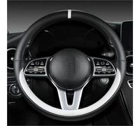 YSQHSODS Housse Volant Voiture Housse Volant Universelle Cuir Respirante Antidérapante Décoration Voiture 37-38Cm Accessoires Caches de Volant(Blanc)