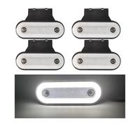 YSQIFBABD Clignotant Latéral Lot 4 Feux Gabarit Latéraux À LED 12V 24V Camion Feux Gabarit 20 SMD Montage Sur Remorque Accessoires Camion Pour Volvo(White A)