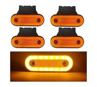 YSQIFBABD Clignotant Latéral Lot 4 Feux Gabarit Latéraux À LED 12V 24V Camion Feux Gabarit 20 SMD Montage Sur Remorque Accessoires Camion Pour Volvo(Yellow A)