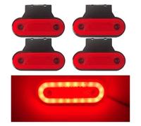 YSQIFBABD Clignotant Latéral Lot 4 Feux Gabarit Latéraux À LED 12V 24V Camion Feux Gabarit 20 SMD Montage Sur Remorque Accessoires Camion Pour Scania(Red A)