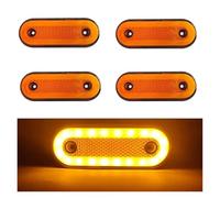 YSQIFBABD Clignotant Latéral Lot 4 Feux Gabarit Latéraux À LED 12V 24V Camion Feux Gabarit 20 SMD Montage Sur Remorque Accessoires Camion Pour Scania(Yellow B)