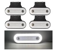 YSQIFBABD Clignotant Latéral Lot 4 Feux Gabarit Latéraux À LED 12V 24V Camion Feux Gabarit 20 SMD Montage Sur Remorque Accessoires Camion Pour Scania(White A)