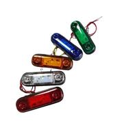 YSQIFBABD Clignotant Latéral Lot De 5 Feux De Gabarit Latéraux Extérieurs À 3 LED 12 V 24 V Feux De Gabarit Ovales Pour Remorque Et Camion Pour Scania(Rouge)