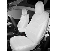 YSQIFBABD Couvre Sieges Housse De Sièges De Voiture pour Tesla pour Modèle 3 Y Coussin Respirant De Style Complet/Demi-entouré Intérieur en Soie De Glace Personnalisé(Blanc,Full Surround)