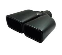 YSQIFBABD Embout De Silencieux Arrière Universel À Double Sortie Embout Carré Entrée De Silencieux Embout D'échappement De 60 Mm Tuyau d'échappement Voiture(Black Straight)