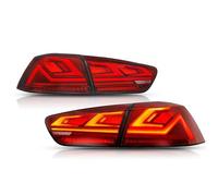 YSQIFBABD Feux Remorque Ensemble De Feu Arrière De Voiture Pour Mitsubishi Pour Lancer 08-18 Feu Signalisation Freinage LED Pièces Réglage Feu Arrière LED Feu arrière auto(Rouge)