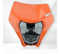 YSQIFBABD Phare Avant Moto Plaque De Phare À LED pour Moto, Phares Universels pour Moto Tout-Terrain pour EXC XC pour SX MX XC 125 250 300 450 Phare Moto(Orange Headlight)
