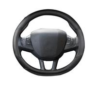 YSQOFDNFD Couvre Volant pour Peugeot 2008 2013 2014 2015 2016 2017 2018 Année Housse Volant De Voiture en Fibre De Carbone + Cuir PU Accessoires Automobiles Intérieur Couverture Volant Voiture(Noir)