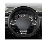 YSQOFDNFD Couvre Volant Voiture pour Megane 4 IV Cuir Microfibre Antidérapant Couverture Volant Voiture Accessoires Auto(Noir)