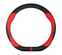 YSQOFDNFD Housse Volant Voiture Housse Volant Cuir Et Fibre Carbone Antidérapante 38Cm pour Citroen C1 C2 C3 C4 C5 C6 C4L pour Berlingo pour Picasso pour Aircross pour Sega Couvre de Volant(D Red)