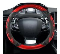 YSQOFDNFD Housse Volant Voiture pour Peugeot 308 2014-2020 II T9 308 SW CC Housse Volant Voiture Gel Silice PU Cuir Antidérapant Massage Accessoires Voiture Couvre de Volant(Rouge)