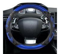 YSQOFDNFD Housse Volant Voiture pour Peugeot 308 2014-2020 II T9 308 SW CC Housse Volant Voiture Gel Silice PU Cuir Antidérapant Massage Accessoires Voiture Couvre de Volant(Bleu)