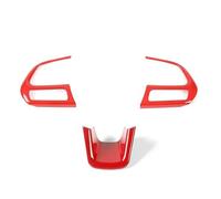 YSQOFDNFD Intérieurs Voiture Sistema Garniture Volant Voiture, Accessoires d'intérieur pour Jeep pour Renegade 2015-2020 pour Compass 2017-2020 (Rouge) Bandes Décoration