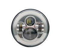 YSQOFDNFD Phare Moto Phare LED Moto 7 Pouces avec Feu Croisement Antibrouillard Auxiliaire LED 4-1/2" 4,5 Pouces pour Touring pour Electra pour Glide Phare LED Moto(Only 7 inch Chrome)