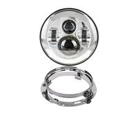 YSQOFDNFD Phare Moto Phare LED Moto 7 Pouces avec Feu Croisement Antibrouillard Auxiliaire LED 4-1/2" 4,5 Pouces pour Touring pour Electra pour Glide Phare LED Moto(7 inch and Bracket B)