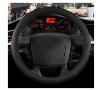 YSQOFDNFD Volant Voiture Couvre Housse De Volant en Cuir PU pour Fiat pour Ducato Accessoires Automobiles Couvre Volant(Noir)