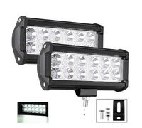 YSQOJF Bloc Optique LED Pour Voiture Projecteur Tout-terrain 4x4 Phare Antibrouillard À Diode SUV ATV Tracteur Bateau Camion Pelle Barre Ensemble D'Éclairage Gauche Droite(36W 2PCS)