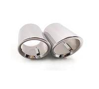 YSQOJF D'échappement Tuyaux Lot de 2 Embouts de Silencieux d'échappement en Acier Inoxydable pour A1 A3 A4 A6 Q3 Q5 Q7 D'échappement Arrière(Q3 Silver)