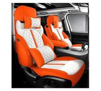 YSQOJF Housse Siège Voiture Ensembles Ensemble De Housses Siège Voiture en Cuir sur Mesure pour BMW Série 3/4 E46 E90 E91 E92 E93 F30 F31 F34 F35 G20 G21 F32 F33 F36(Orange White LUX)