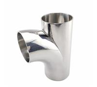 YSQOJF Tube D'extrémité Silencieux Coude en Forme R pour Soudage Bout À Bout Diamètre Extérieur De Tuyau De 19/25/32/38/51/63mm Raccord À 3 Voies en Acier Inoxydable 304 Gorge Queue(38mm x 1.5mm)