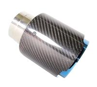 YSQOJF Tube D'extrémité Silencieux Embout De Silencieux D'échappement en Fiber De Carbone Brillant, Buse Universelle Droite en Acier Inoxydable pour Voiture Gorge Queue(57MM in 89MM Out)