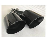 YSQOJF Tube D'extrémité Silencieux Silencieux D'échappement Universel Noir Brillant en Acier Inoxydable Double Modification D'accessoires pour Automobile Gorge Queue(76MM in- 101MM Out)