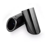 YSQOJF Tube D'extrémité Silencieux Tuyau D'échappement Voiture Acier Inoxydable 76mm pour A4 B8 pour Avant A5 pour Sportback 8T Q5 8R Q3 8U Embout De Silencieux D'échappement Gorge Queue(Noir)